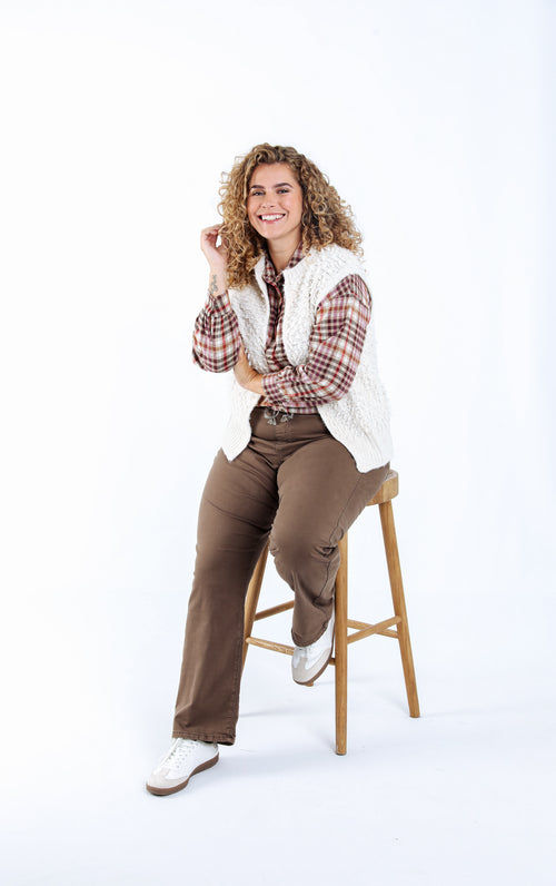 Gilet sans manches uni-Paprika-6