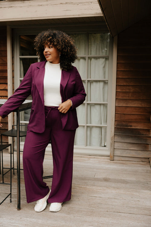 Pantalon large uni-Paprika-1