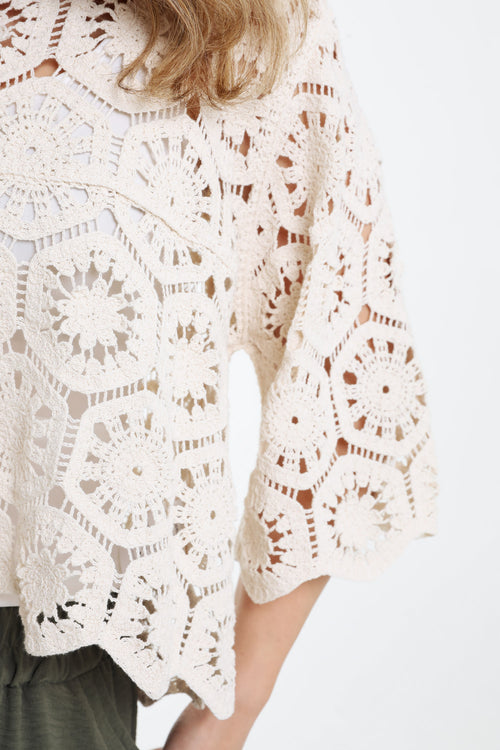 Pull en crochet uni-Paprika-4