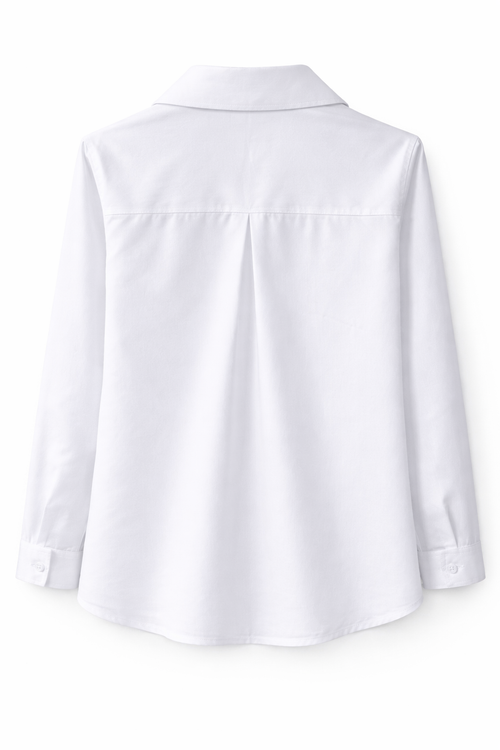 Chemisier en coton uni-Paprika-2