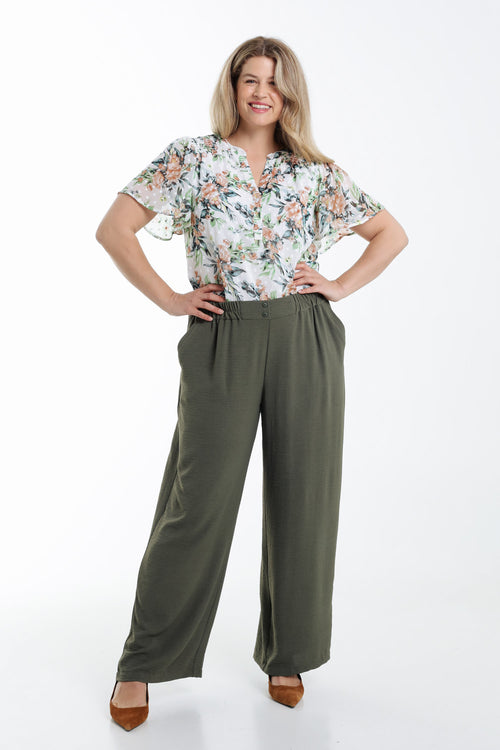 Pantalon fluide uni-Paprika-8