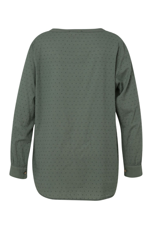 Blouse en coton unie broderies et plumetis-Paprika-11