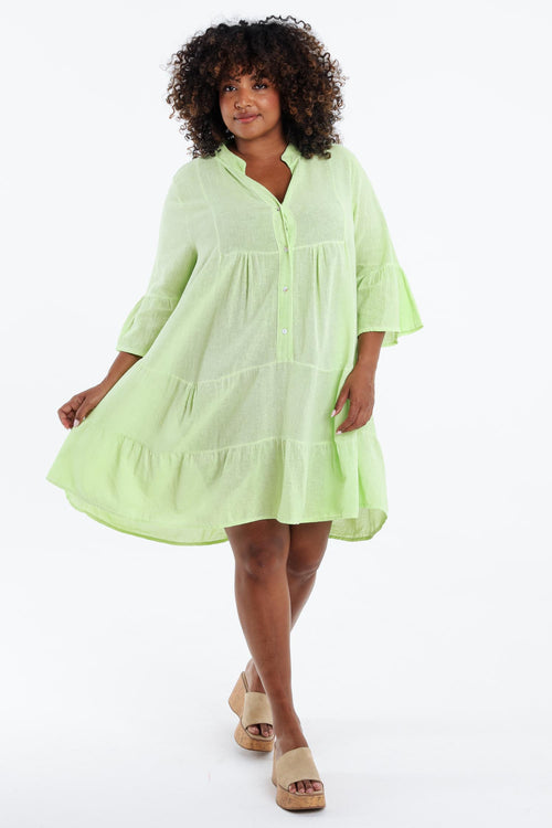 Robe tunique en gaze de coton unie-Paprika-7