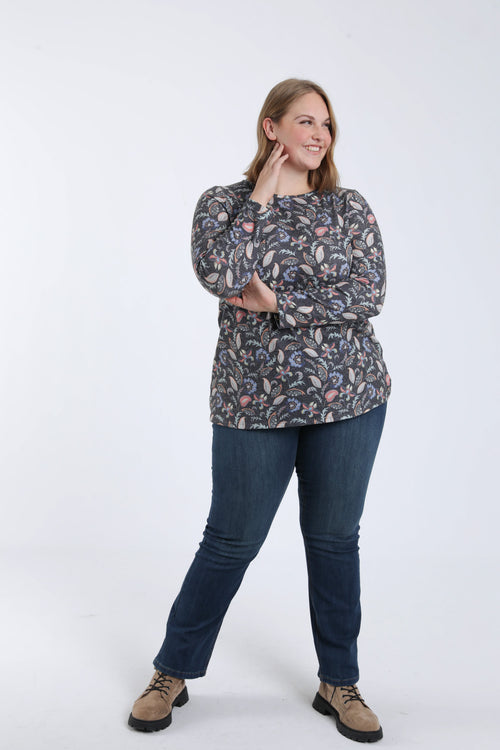 Tunique imprimé fleurs indiennes-Paprika-6