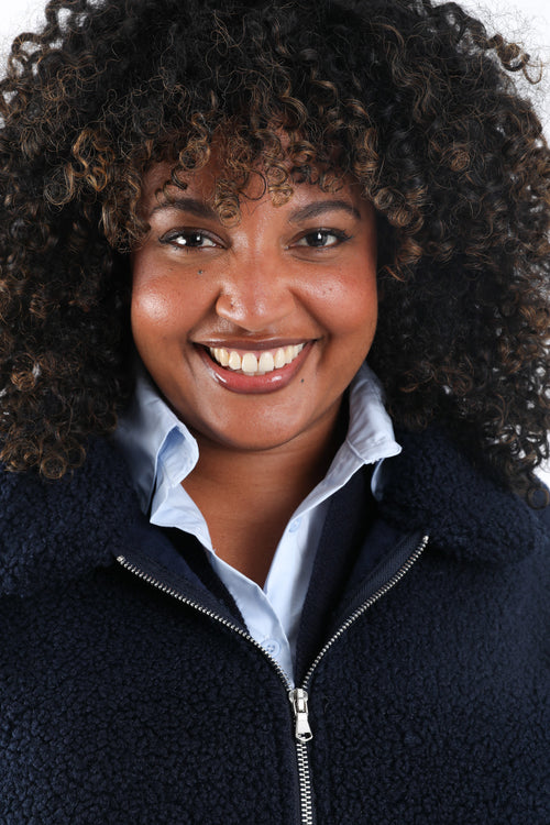 Manteau teddy uni-Paprika-2