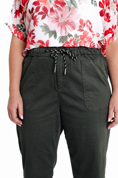 Chino en coton uni-Paprika-3