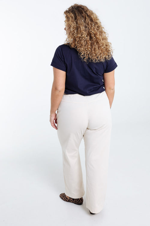 Pantalon chino jambe large uni-Paprika-2