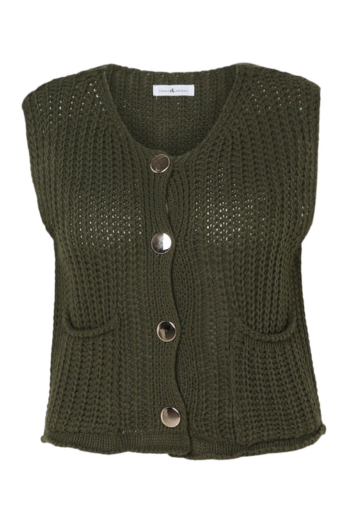 Gilet court uni-Paprika-10