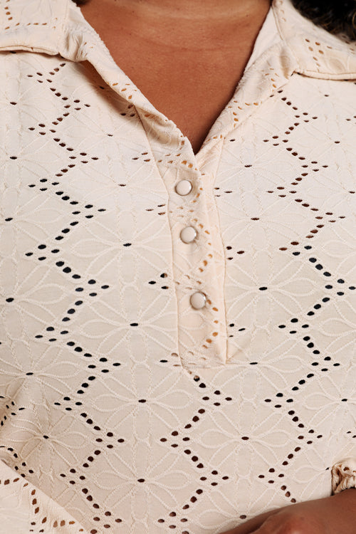 T-shirt uni ajouré-Paprika-6