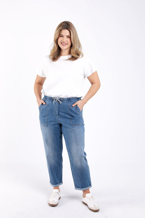 Pantalon chino en jeans-Paprika-1