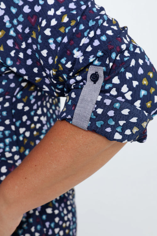 Chemise gaufrée cœurs-Paprika-5