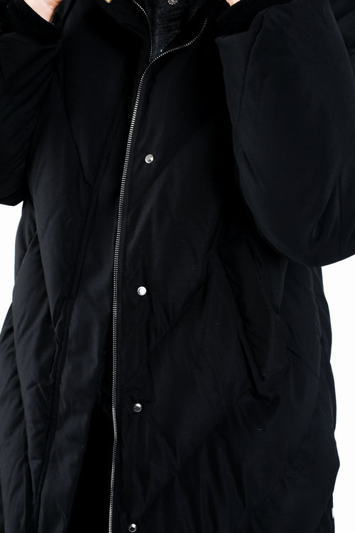 Doudoune extra longue unie-Paprika-5