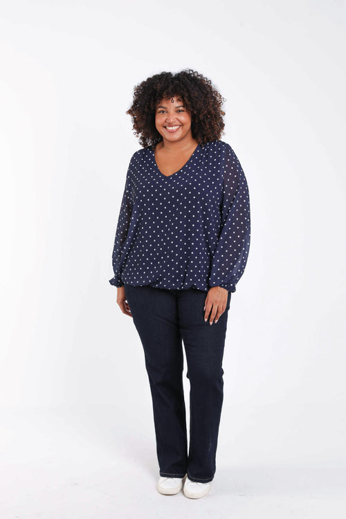 Blouse imprimé pois-Paprika-7