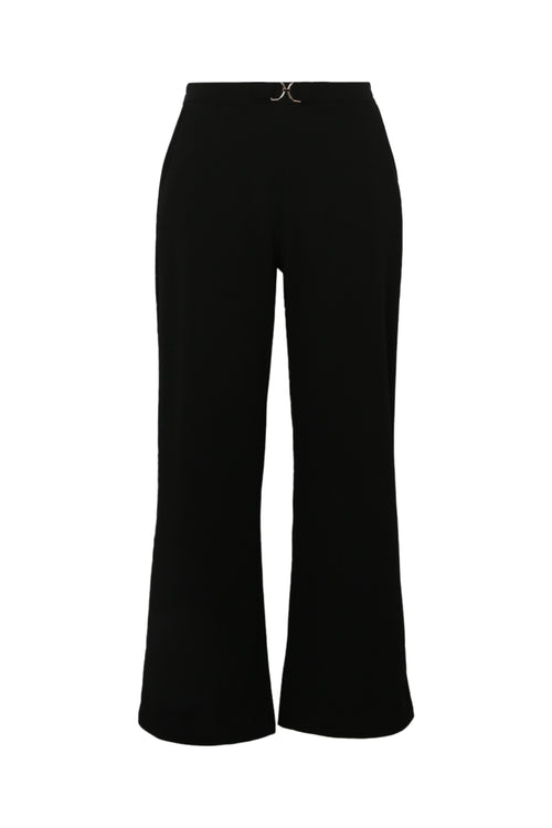 Pantalon large uni avec boucle dorée-Paprika-10