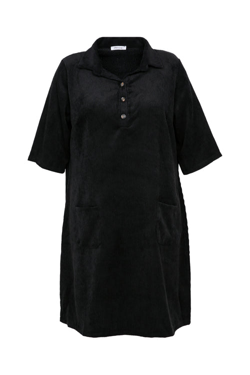 Robe courte unie en velours-Paprika-10