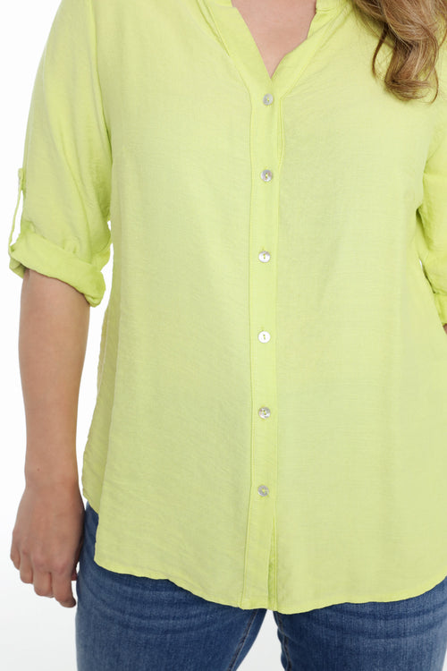 Blouse en viscose uni-Paprika-6