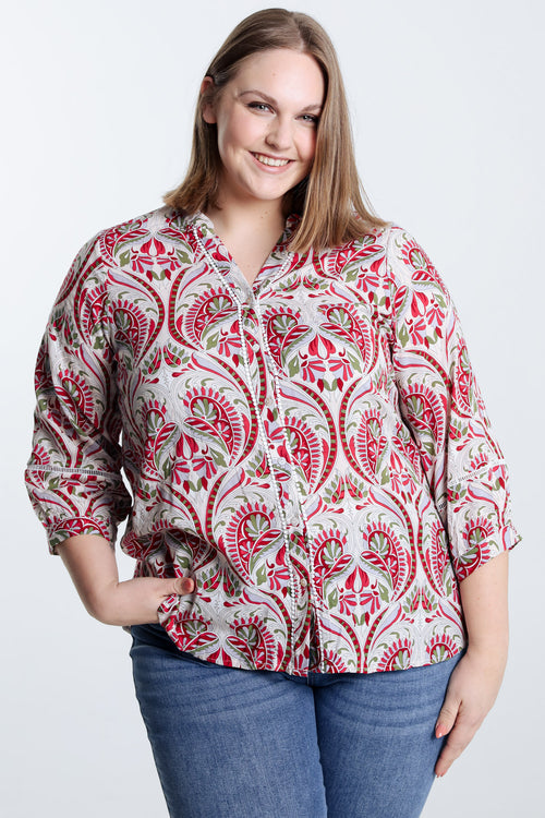 Blouse Imprimé cachemire-Paprika-1