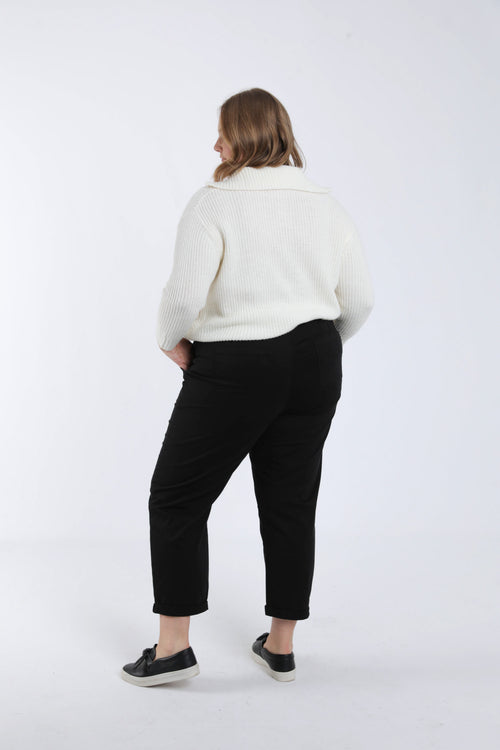 Chino en coton uni-Paprika-1