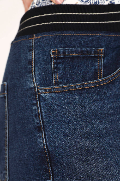 Jegging large Lolly 7/8 en denim-Paprika-5
