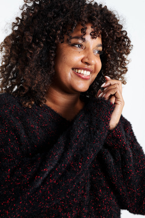 Pull maille pop-corn uni-Paprika-5