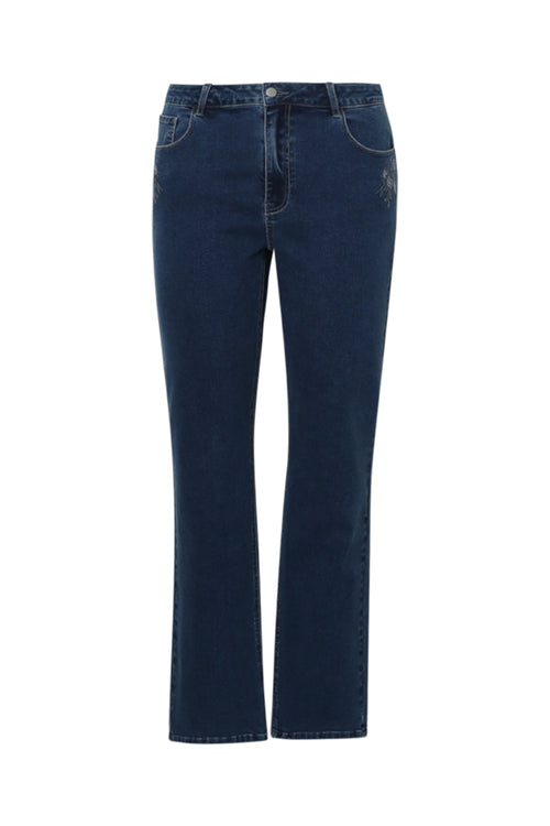 Jeans droit Mia avec broderies-Paprika-10