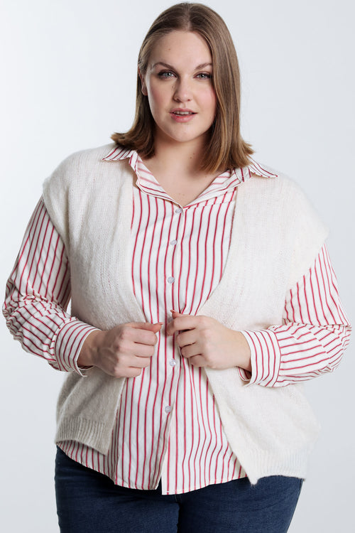 Gilet sans manches uni-Paprika-1