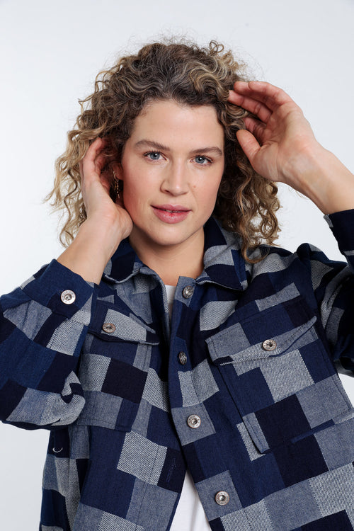 Veste en jeans dessin patch-Paprika-3