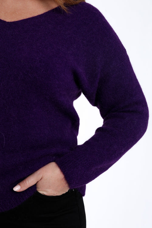 Pull avec alpaga uni-Paprika-5