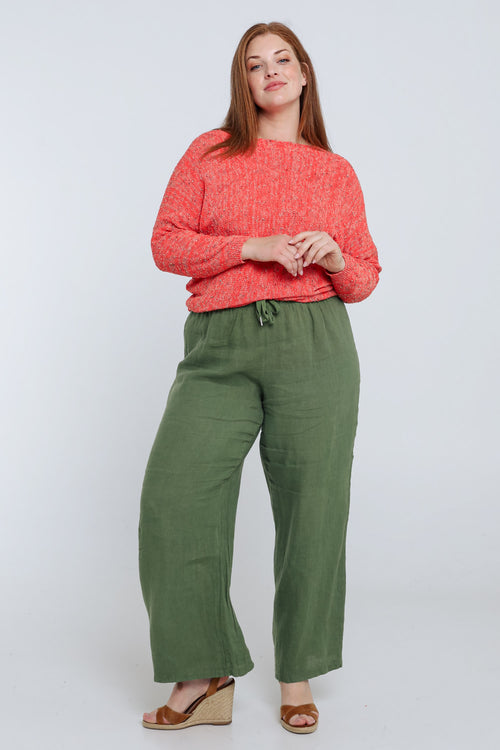 Pull maill fantaisie uni-Paprika-9
