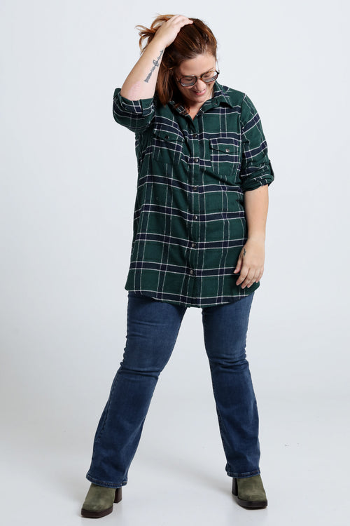 Chemise à carreaux en coton-Paprika-6