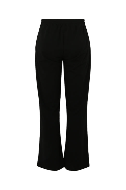 Pantalon large uni avec boucle dorée-Paprika-11
