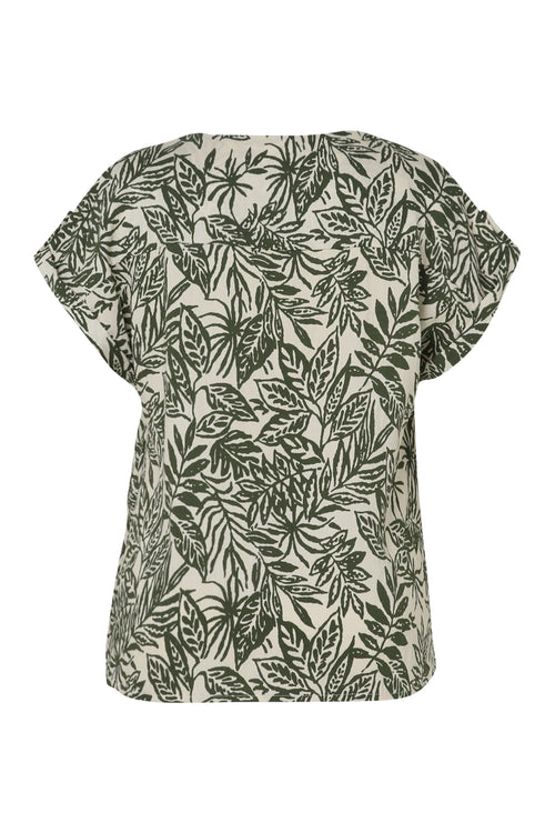 Blouse imprimé feuillage-Paprika-11