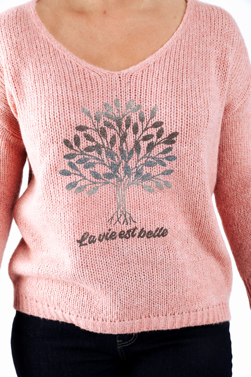 Pull imprimé arbre de vie-Paprika-2