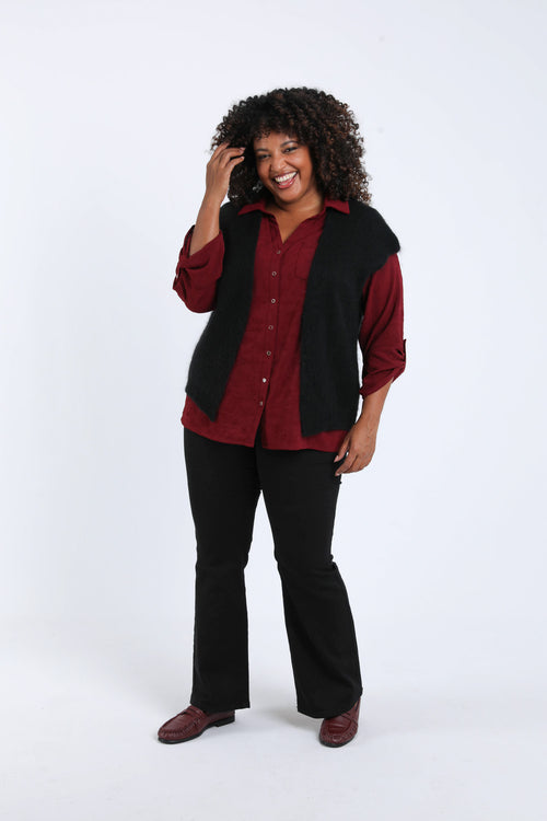 Gilet sans manches uni-Paprika-8