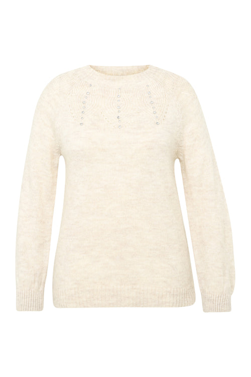 Pull palme avec strass-Paprika-11