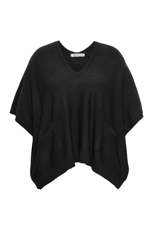 Pull court uni en viscose-Paprika-1