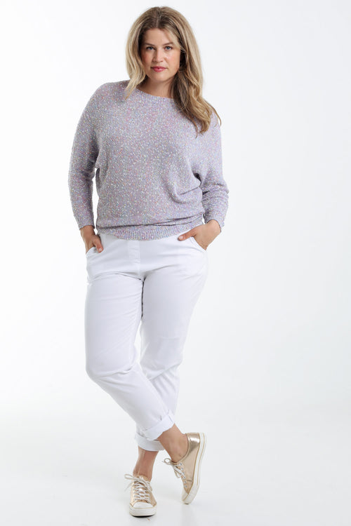 Pull maille fantaisie uni-Paprika-8