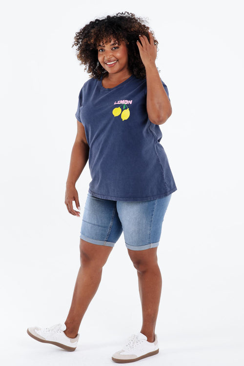 T-shirt en coton imprimé citrons-Paprika-9
