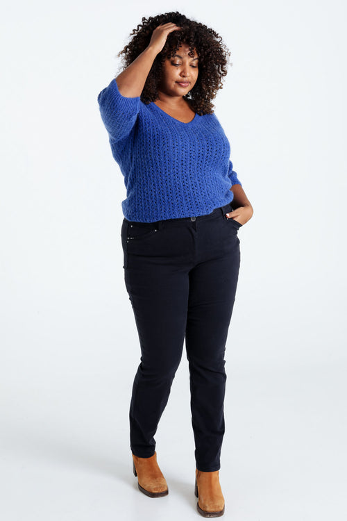 Pantalon slim Louise L32-Paprika-8