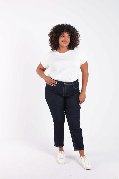 Jeans slim Louise 7/8-Paprika-9