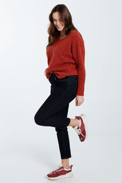 Jeans slim Louise 7/8-Paprika-9