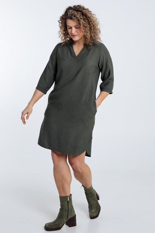 Robe tunique unie-Paprika-8