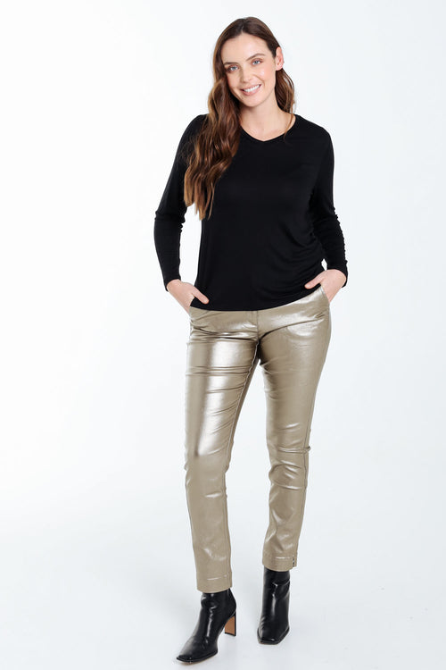T-shirt basique uni en viscose-Paprika-8