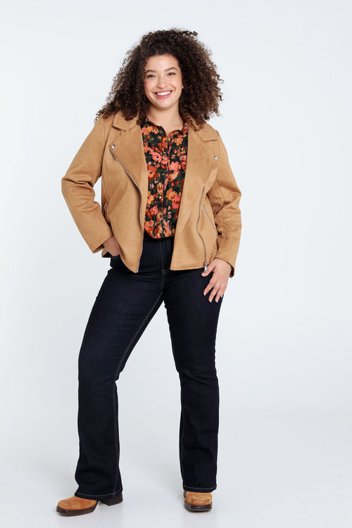 Perfecto uni col bouclette-Paprika-8