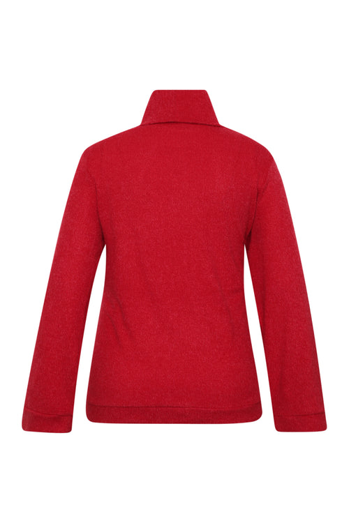 Pull col roulé uni-Paprika-8