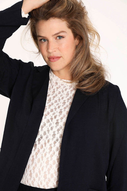 Blazer souple en viscose uni-Paprika-2