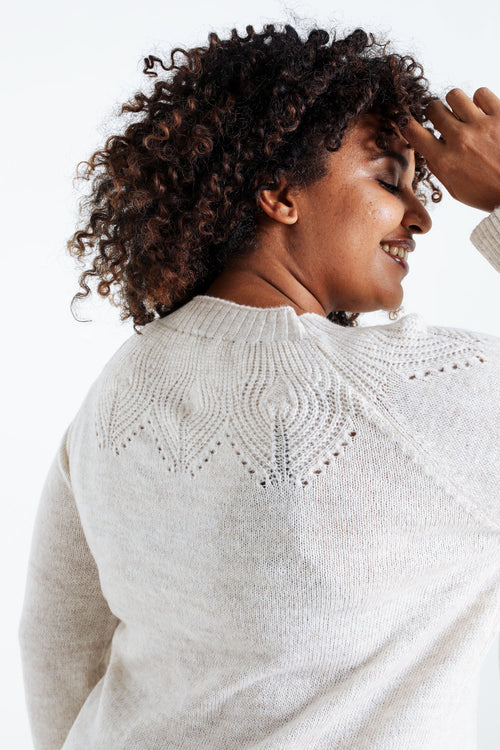 Pull palme avec strass-Paprika-7