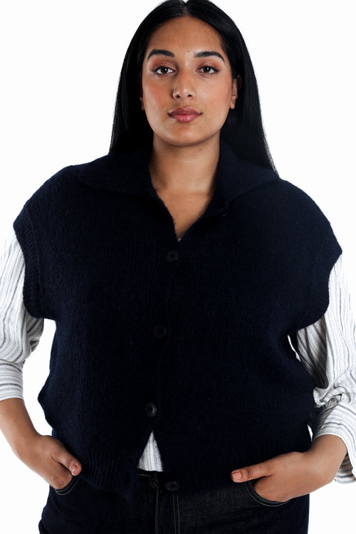 Cardigan court uni-Paprika-3