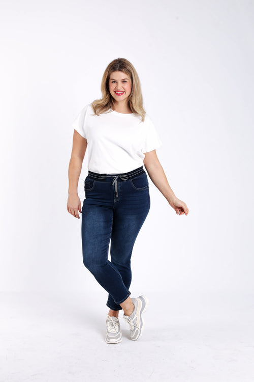 Jegging slim Lolly 7/8 en denim-Paprika-6