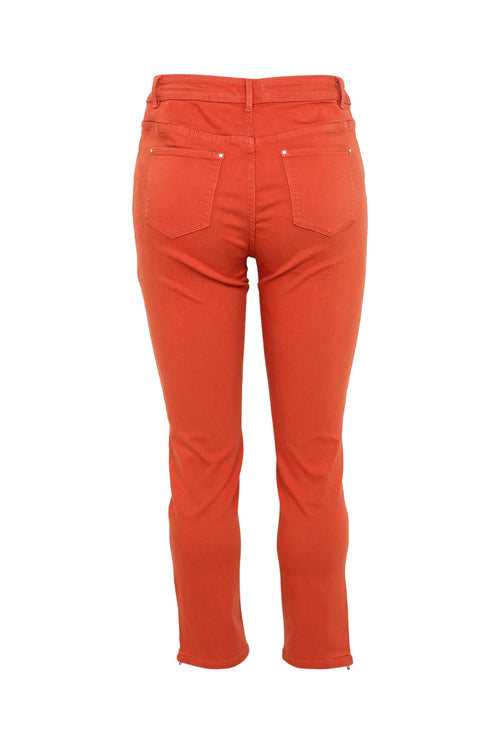 Pantalon Louise 7/8 en coton-Paprika-11